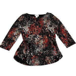 Peck & Peck Multi-Color Long Sleeve Blouse